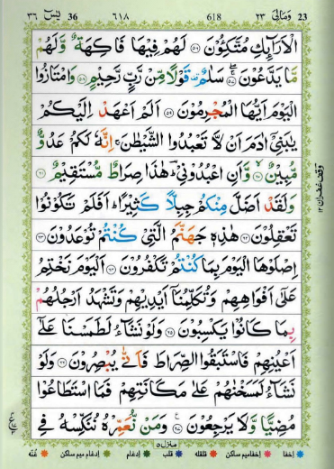 Surah Yaseen Colour Coded PDF download page no 6