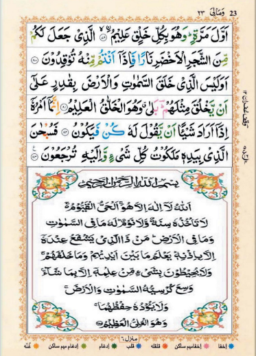 Surah Yaseen Colour Coded PDF download page no 8