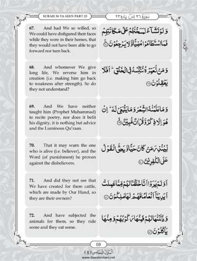 surah yaseen in english page 12