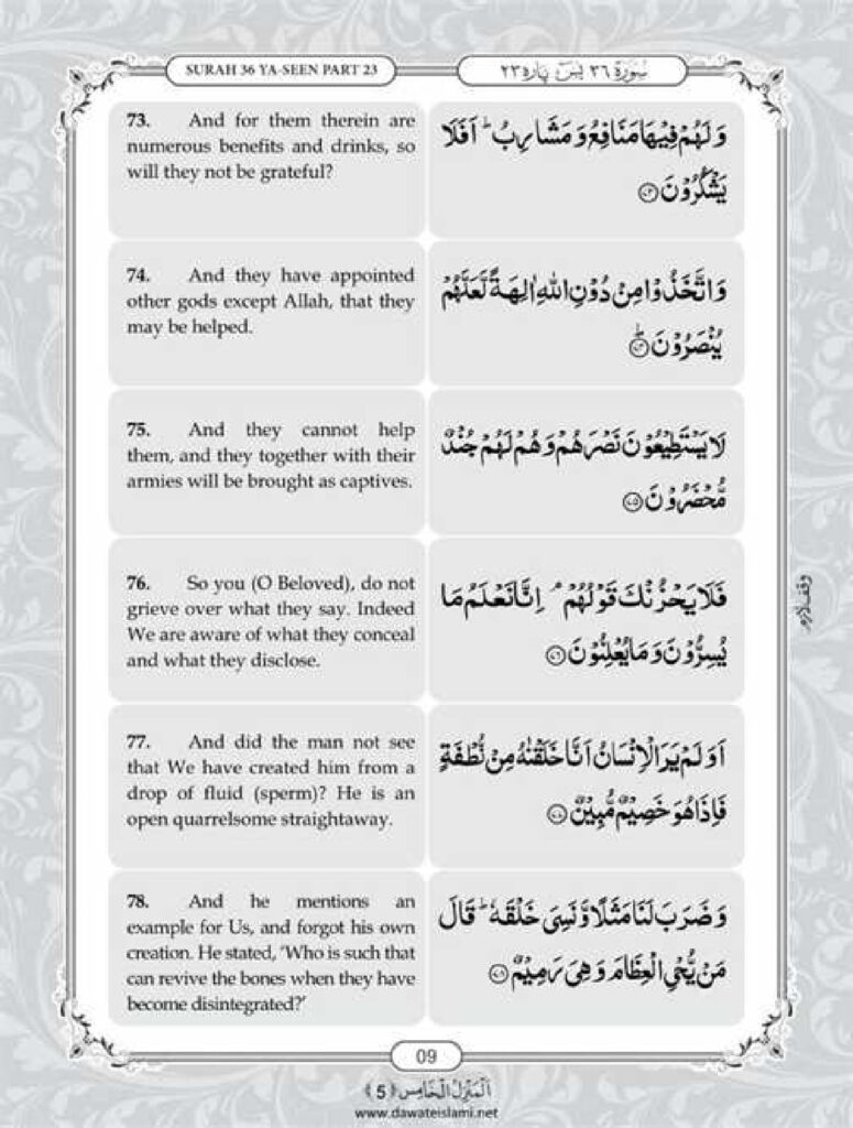 surah yaseen in english page 13